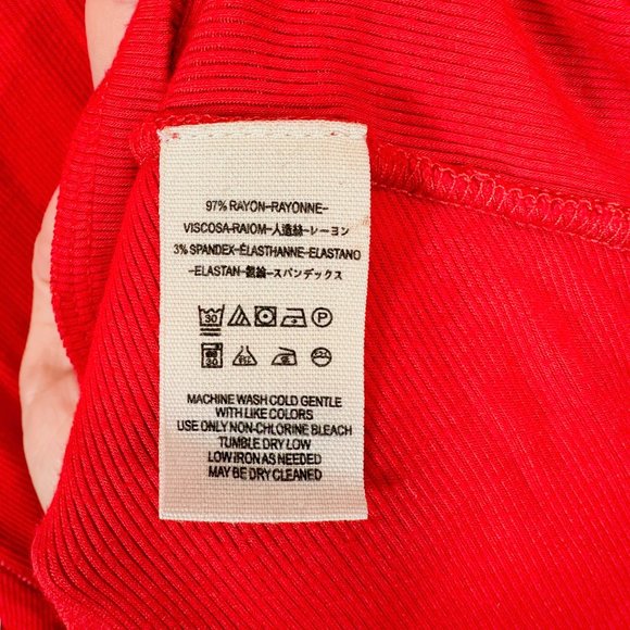 Free People Long Sleeve High Low Tee Shirt XS Red - Picture 13 of 14